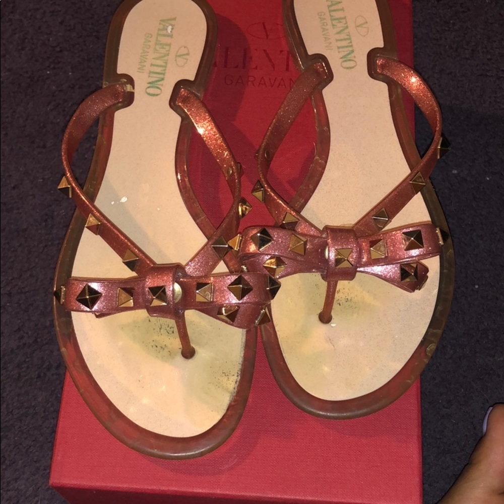 Valentino jelly sandal. Rose Gold!!